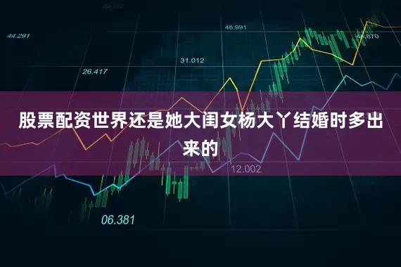 股票配资世界还是她大闺女杨大丫结婚时多出来的