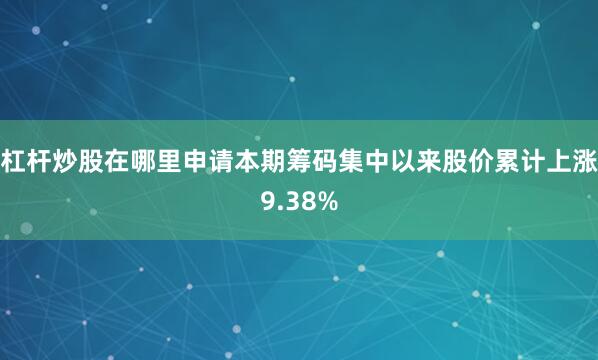 杠杆炒股在哪里申请本期筹码集中以来股价累计上涨9.38%